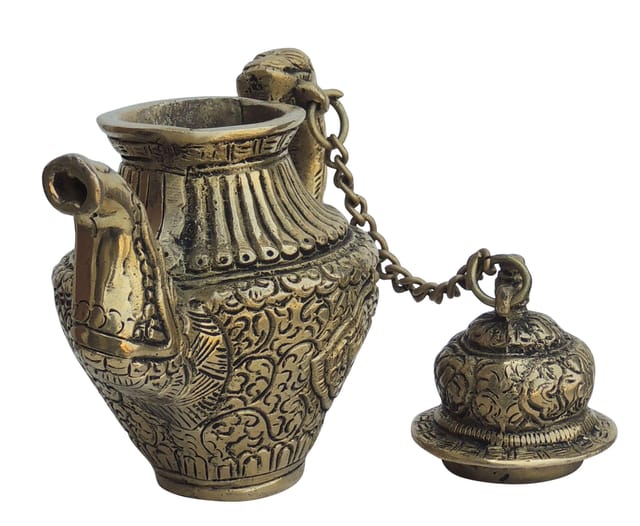 Brass Tea Pot Kettle 650 ML - 8*5*8 inch (Z274 B)
