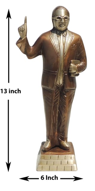 Brass Showpiece Ambedker Standing Statue - 6*3.5*13 inch (BS533 N)