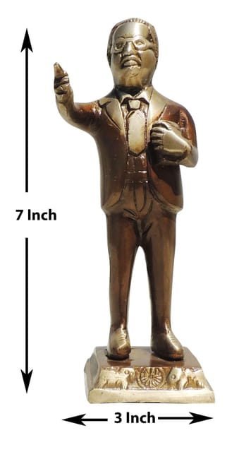 Brass Showpiece Ambedker Standing Statue - 3*2.3*7 inch (BS327 M)