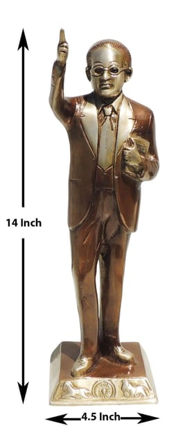 Brass Showpiece Ambedker Standing Statue - 4.5*4*14 inch (BS533 M)