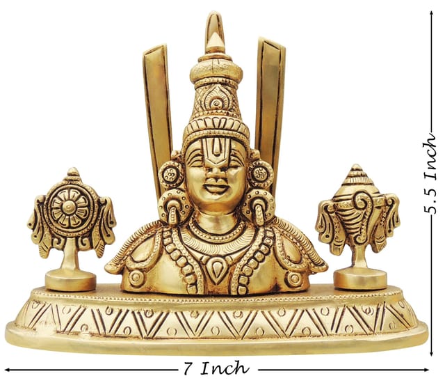 Brass Showpiece Tirupati Bala Ji God Idol Statue - 7*2.5*5.5 Inch (BS1420 A)