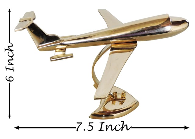 Brass Home Decorative Aeroplane J2, Jahaj - 7.5*7.5*6 Inch (MR230 C)