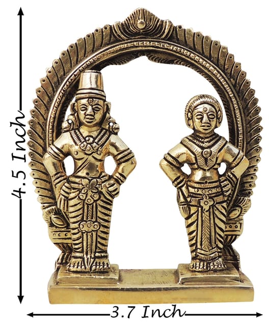 Brass Showpiece Rukmini Vitthal God Idol Statue - 3.7*1*4.5 Inch (BS1468 G)