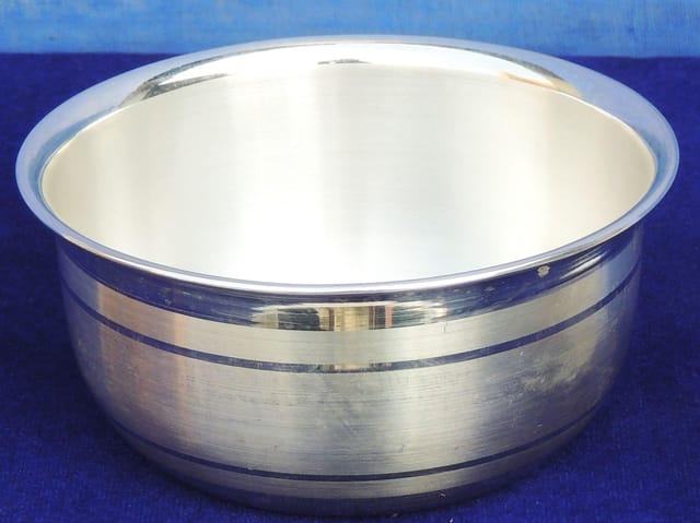 Pure Silver Katori, Bowl With 92.5 Hallmarked - 4*4*2 Inch (SL035 B)
