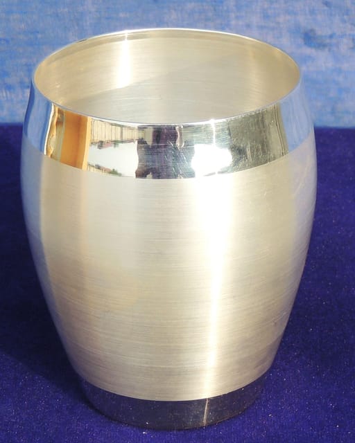 Pure Silver Glass With 92.5 Hallmarked - 3*3*3.6 Inch (SL032 A)