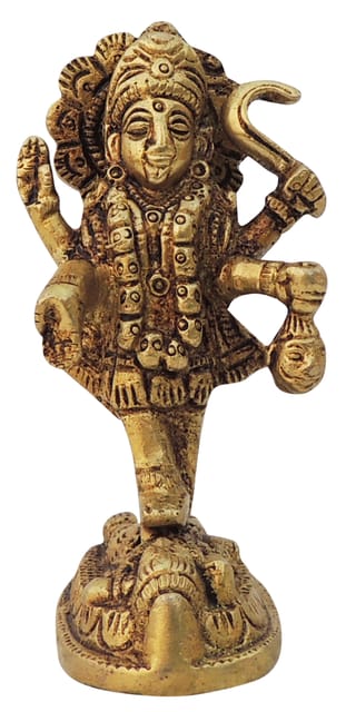 Brass Showpiece Kali Maa God Idol Statue - 2.2*2*3.5 Inch (BS1599 B)