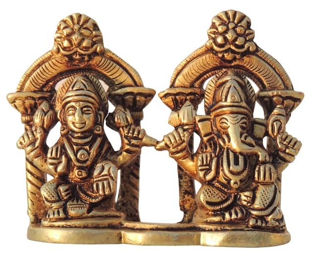 Brass Showpiece Ganesh Ji God Idol Statue - 4*1.5*2.6 Inch (BS1452 C)