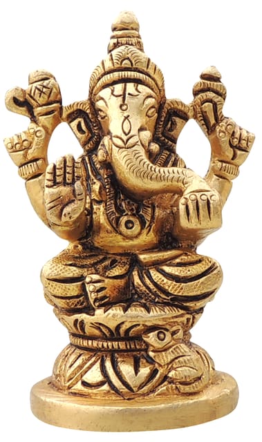 Brass Showpiece Ganesh God Idol Statue - 2.2*1.7*35 Inch (BS1646 G)