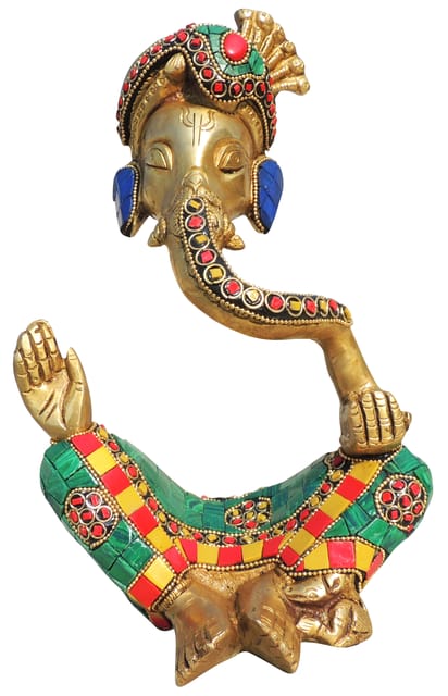 Brass Showpiece Ganesh Ji God Idol Statue - 6*4*10 Inch (BS1653 D)