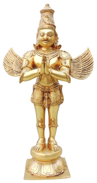Brass Showpiece Garun Dev God Idol Statue - 12*6*22 Inch (BS1627 C)