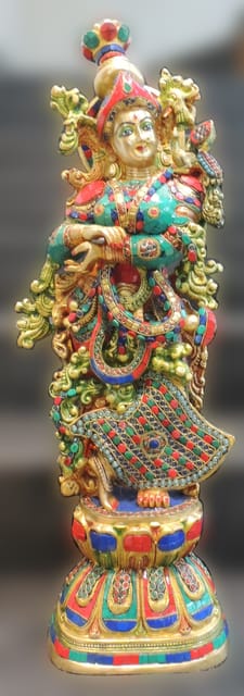 Brass Showpiece Radha Ji God Idol Statue - 8.5*5*30 Inch (BS1676 R)