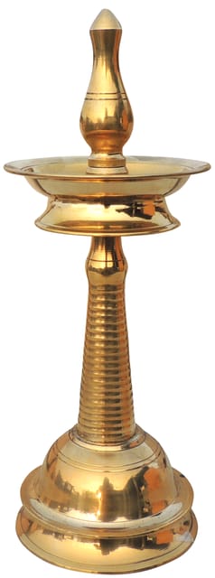 Brass Table Decor Round Kerala Fancy Deepak - 5.2*5.2*14 Inch (F716 H)