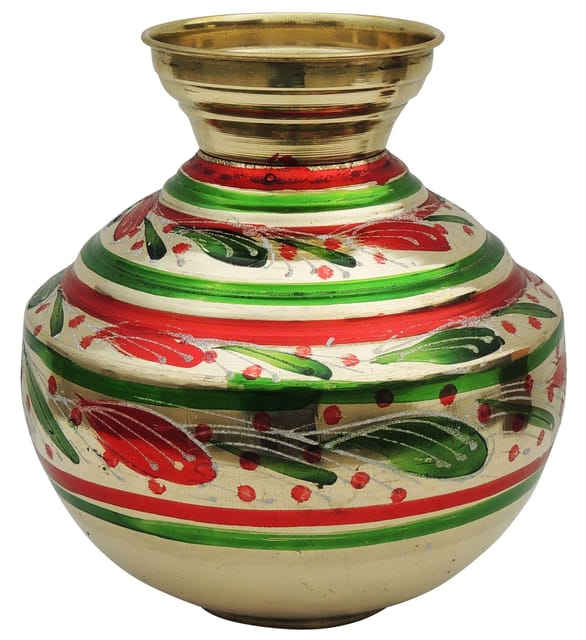 Brass Coloured Matka 5.5 Liter - 9.3*9.3*9.8 inch (Z175 C) 5.5 Liter