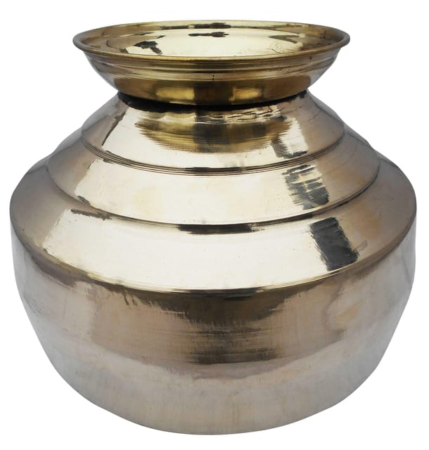 Brass Matka 9 Liter - 11*11*9.5 inch (Z419 F)