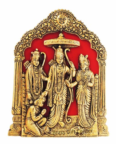 Aluminium Wall Hanging Showpiece Ramdarbar - 6.5*0.5*9 inch (AS285 G)