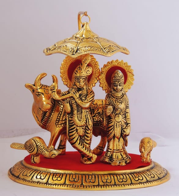 Showpiece Radha Krishna Statue - 7*5*7 inch (AS290 G)