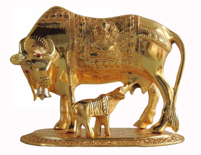 Showpiece Cow Statue - 8.5*5.6*6.5 inch (AS218 G)