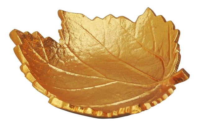 Decorative Leaf Gold Plated - 6*6*0.5 inch (A098)