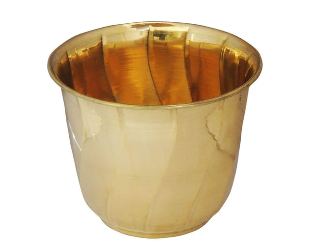 Brass planter Pot Gamala Diameter 6 Inch  - 6*6*5 inch (F653 C)