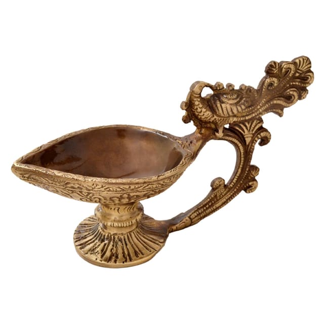 Brass Table Decor Oil Lamp Deepak - 6.5*2.5*3.5 inch (BS1170 A)