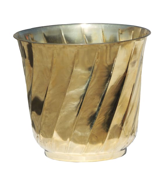 Brass planter Pot Gamala Diameter 12 Inch weight 1 Kg (F247) - 12*12*11 inch (F247)