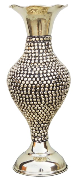 Brass Home & Garden Decorative Beads Flower Pot, Vase - 5*10.5*13 inch (F581 B)