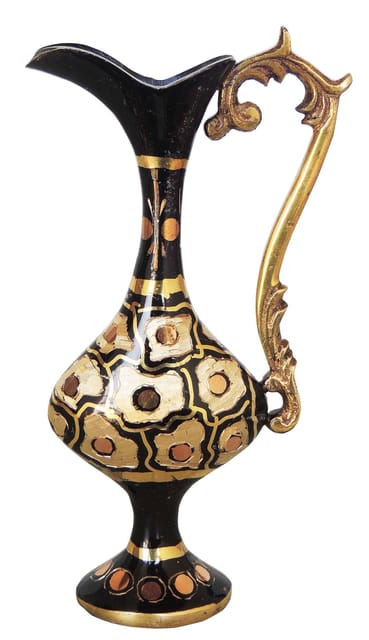 Brass Home & Garden Decorative Surahi Shape Flower Pot, Vase - 3.8*5.5*7 inch (F566 A)
