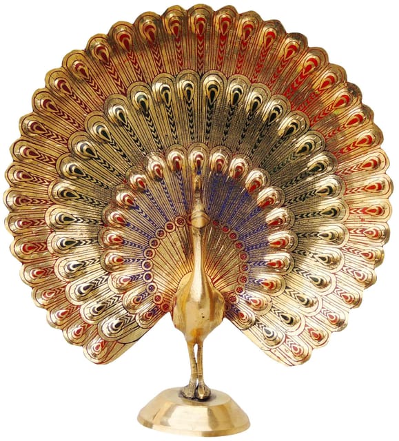 Brass Decorative Showpiece Peacock More - 7*2*7 inch (F375 Z)