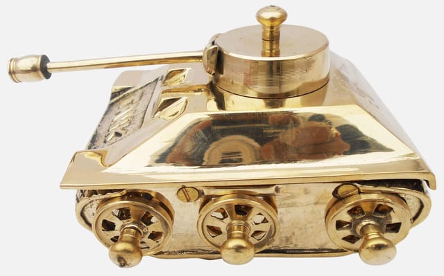 Brass Tank Toy Miniature For Children Playing - 7*5.5*4 inch (Z329 D)