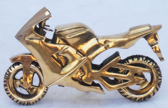 Brass Toy Bike R15 Miniature For Children Playing - 7.5*2*4.5 inch (Z328 D)