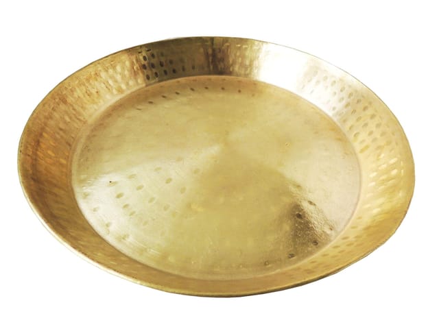 Brass Thaal With Brass Finish Diameter 22 Inch - 22*22*2.5 inch (Z444 A)