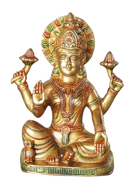 Brass Showpiece Laxmi Ji God Idol Statue - 5*3.2*7.5 inch (BS1062 L)