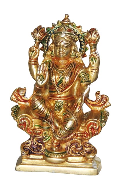 Brass Showpiece Laxmi Ji God Idol Statue - 3.5*2*6.2 inch (BS1064 L)