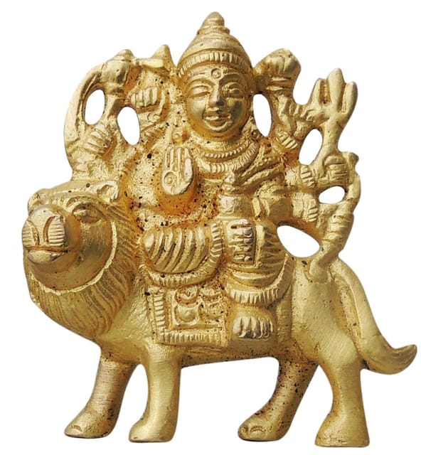 Brass Showpiece Durga Ji God Idol Statue - 2.3*0.7*2.5 inch (BS746 B)