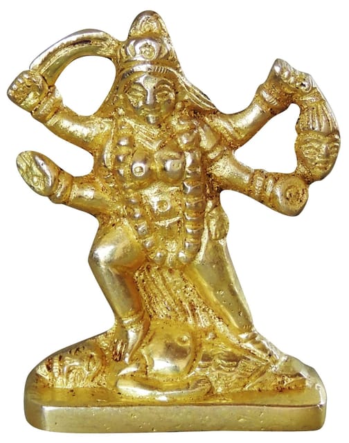 Brass Showpiece Kali Maa God Idol Statue  - 2*1*2.5 inch (BS1049 C)