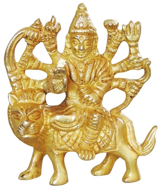 Brass Showpiece Durga Ji God Idol Statue - 2*1*3 inch (BS1044 C)