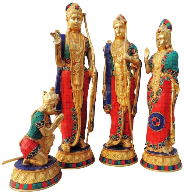 Brass Showpiece Ram Darbar God Idol Statue  - 18*4.5*17.5 inch (BS594 A)