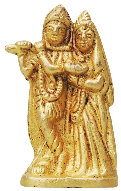 Brass Showpiece Radha Krishna God Idol Statue  - 1.5*1*2.2 inch (BS855 A)
