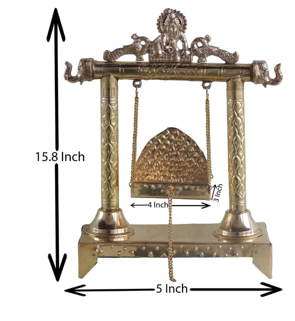 Brass Laddu Gopal Jhula For God Idol - 12.7*5*15.8 inch (AS227 C)