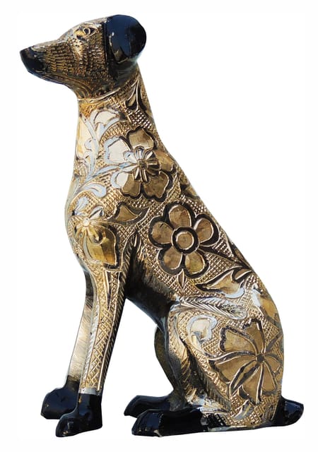 Brass Showpiece Dog  Statue - 4.5*2.7*7 inch (AN048 C)