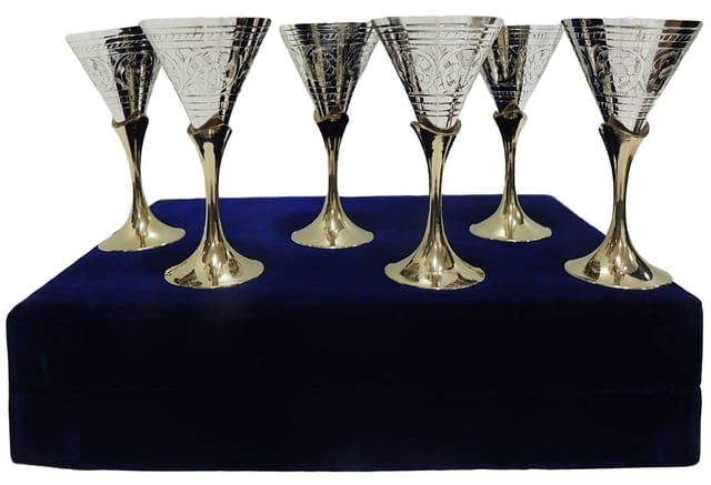 Decorative Goblet Chelam?Set of 6 Pieces - 2.2*2.2*4.2Inch (B001)