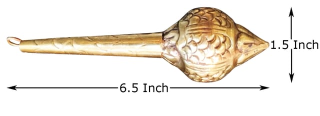 Brass Hanuman Mace, Gada - 6.5*1.5*1.5 Inch (Z531 Y)