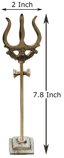 Brass Trishul No. 1- 2*1.6*7.8 inch (Z138 C)