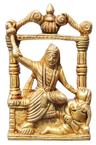 Brass Showpiece Baglamukhi Statue - 3*1*4.5 Inch (BS1719 D)