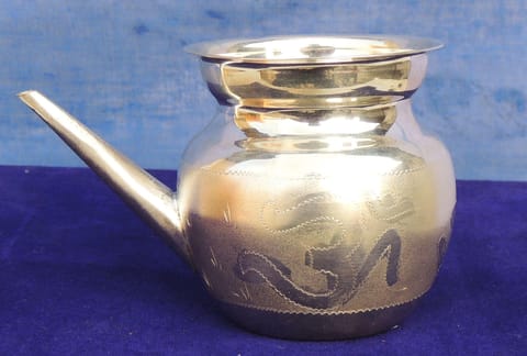 Pure Silver Pooja Karwa, Lota With 92.5 Hallmarked - 4.5*2.6*3 Inch (SL053 A)