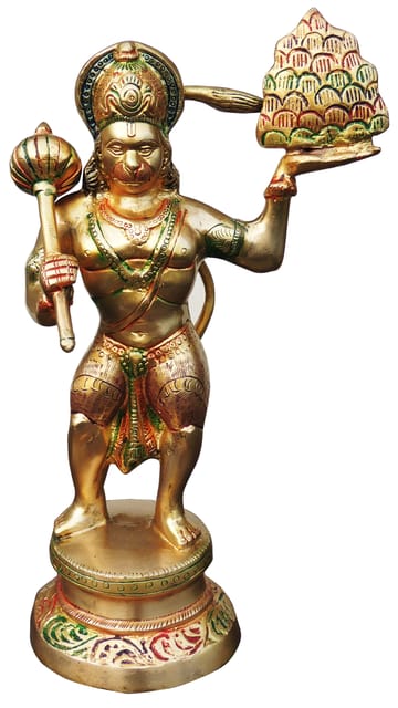 Brass Showpiece Hanuman Ji God Idol Statue - 7.5*4.5*13 Inch (BS1026 X)