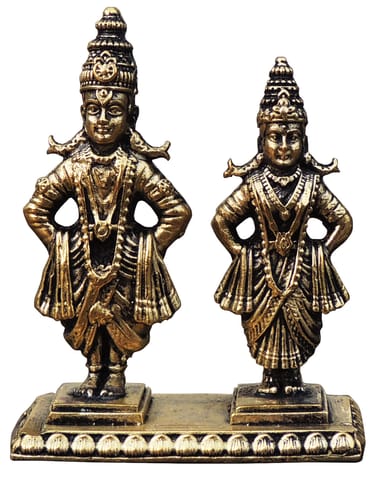 Brass Showpiece Rukmini Vitthal God Idol Statue - 2*1*2.2 Inch (BS1468 M)