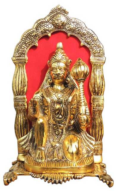 Aluminium  Showpiece Hanuman Ji - 6.1*5.5*12.5 Inch (AS350 G)