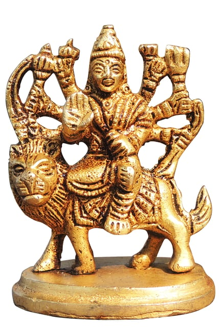 Brass Showpiece Durga Ji God Idol Statue - 2.2*1.7*3 Inch (BS1445 C)