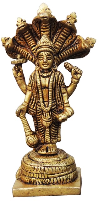 Brass Showpiece Vishnu God Idol Statue - 3*1.7*5 Inch (BS1759 C)